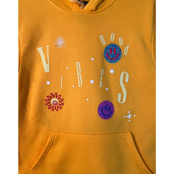 Brooklyn Cloth Sweatshirt Womens Size M Yellow Pullover Pockets Lightweight - Picture 4 of 7